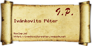 Ivánkovits Péter névjegykártya